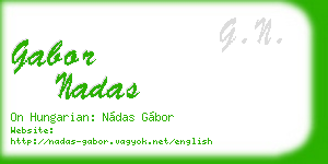 gabor nadas business card